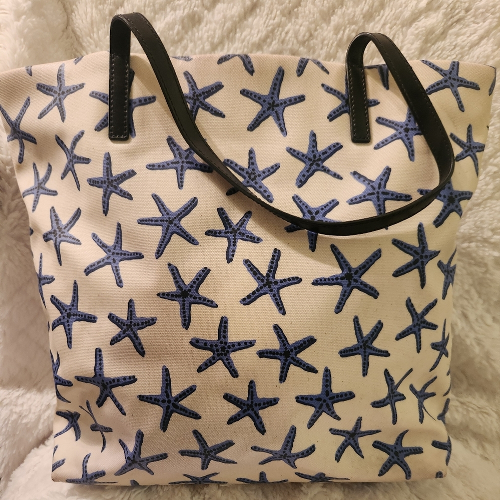 Great condition Kate Spade ♠️  starfish tote blue white